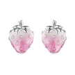 925 Sterling Silver White Gold Plated Enamel Earrings
