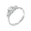 925 Sterling Silver Moissanite 6.5mm 1ct Ring, Size E for Women