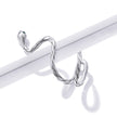 925 Sterling Silver Oxidized 2.5x1.9 cm Pavé Setting CZ Earrings for Women