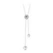 925 Sterling Silver 5mm Moissanite Necklace with Pavé Setting in White Gold, 450mm Length for Women
