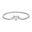 925 Sterling Silver + Pavé Setting White Gold Bracelet 17.0cm for Women