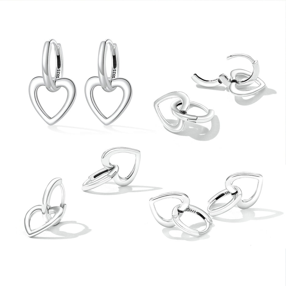 925 Sterling Silver Earrings for Women - Oxidized - 1.9x1.2cm
