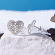 925 Sterling Silver Earrings with CZ in White Gold Plating for Women