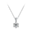 925 Sterling Silver Moissanite Plated Platinum Necklace for Women, 6.5mm, Style L, 400mm Length