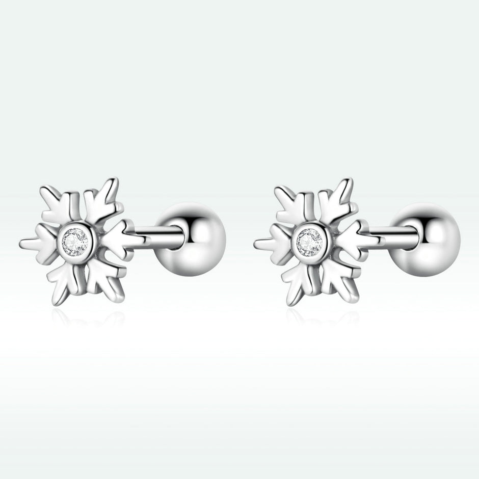 925 Sterling Silver Earrings with Pavé Setting and Oxidized Finish