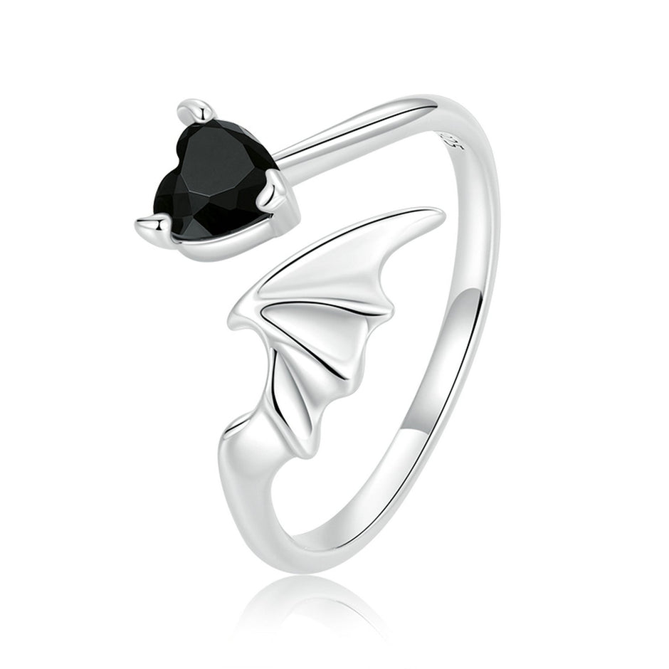 925 Sterling Silver Oxidized Pavé Setting CZ Ring