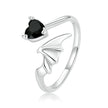 925 Sterling Silver Oxidized Pavé Setting CZ Ring