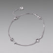 925 Sterling Silver White Gold Plated 21cm Pavé CZ Bracelet for Women
