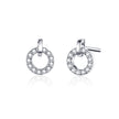 925 Sterling Silver Pavé Setting CZ Earrings