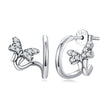 925 Sterling Silver Earrings with Pavé Setting CZ
