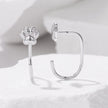 925 Sterling Silver Plated White Gold Earrings for Women
