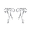 925 Sterling Silver Earrings with White Gold Plating - 1.8x1.3cm for Women