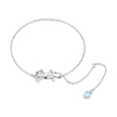 925 Sterling Silver White Gold Plated Moonstone CZ Bracelet for Women
