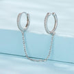 S925 Sterling Silver Earrings with Pavé Setting CZ for Women