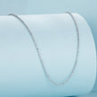 925 Sterling Silver Plated Platinum Necklace 400+50mm for Women