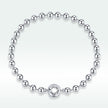 925 Sterling Silver Bracelet 17cm Oxidized & Platinum Plated for Women