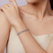 925 Sterling Silver Crystal Bracelet 15+6cm for Women