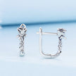 925 Sterling Silver Earrings with Oxidized Finish for Women
