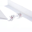 925 Sterling Silver Earrings with CZ in Pavé Setting