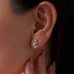 925 Sterling Silver Earrings with White Gold Plating and CZ