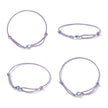 925 Sterling Silver Adjustable 24cm CZ Resin Bracelet for Women