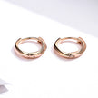 S925 Sterling Silver Plated Rose Gold Earrings