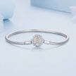 925 Sterling Silver Pavé Setting CZ Bracelet for Women - 17.0 Size, 170mm Length, 3mm Chain Thickness