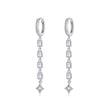 925 Sterling Silver Earrings with Pavé Set CZ