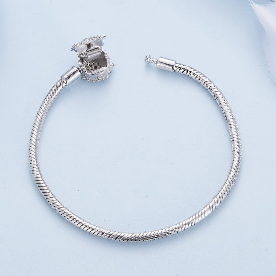 925 Sterling Silver Pavé Setting CZ Bracelet for Women - 17.0 Size, 170mm Length, 3mm Chain Thickness