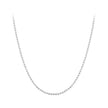 925 Sterling Silver Plated Platinum Necklace 400+50mm for Women