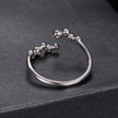925 Sterling Silver Moissanite 0.06 Carat Ring for Women, Size E