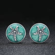 925 Sterling Silver Oxidized Enamel Earrings