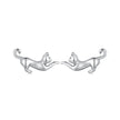 925 Sterling Silver Oxidized Earrings - 7*11mm for Women