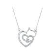925 Sterling Silver Necklace with 19*18mm Pavé Setting CZ Pendant
