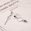 925 Sterling Silver Oxidized Pavé Setting CZ Earrings