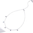 925 Sterling Silver Adjustable Necklace with Scallop Design and Pavé Setting CZ
