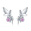 925 Sterling Silver Earrings with Pavé Setting CZ, 1.6*0.7 cm for Women
