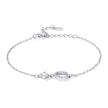 925 Sterling Silver Adjustable Bracelet with Pavé Set CZ for Women