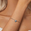 925 Sterling Silver White Gold Plated Bracelet with Enamel Process