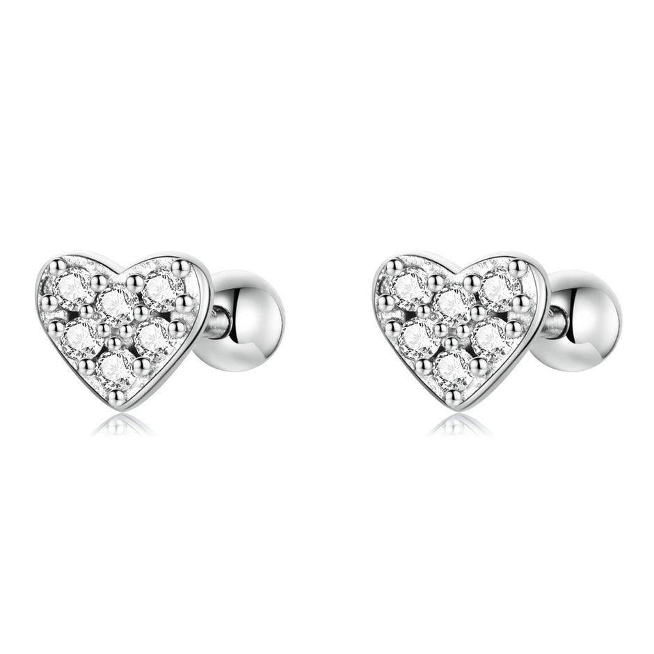 925 Sterling Silver Earrings with Pavé Setting CZ