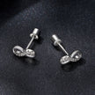 925 Sterling Silver & Moissanite Earrings 0.005ct for Women
