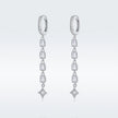 925 Sterling Silver Earrings with Pavé Set CZ