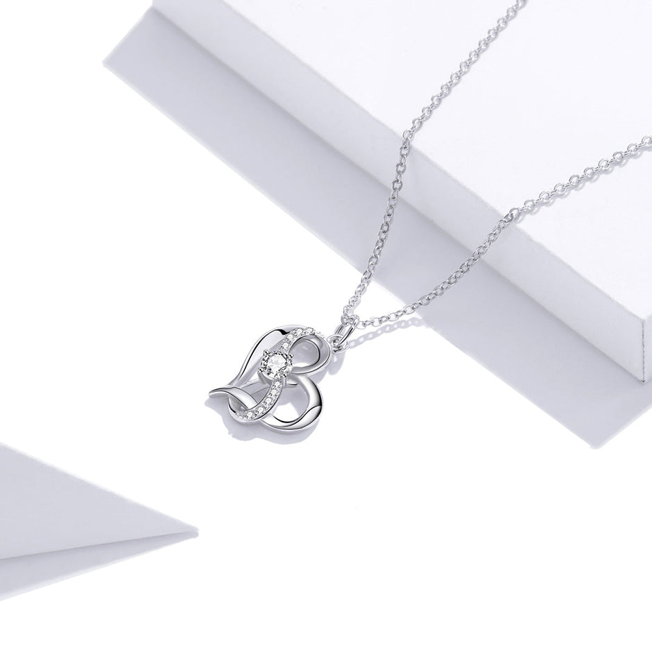 925 Sterling Silver Adjustable CZ Pendant Necklace