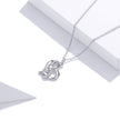 925 Sterling Silver Adjustable CZ Pendant Necklace