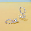 925 Sterling Silver & Plated White Gold Earrings for Women