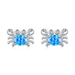 925 Sterling Silver White Gold Plated CZ Earrings for Women