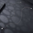 925 Sterling Silver Moissanite Necklace 40+5cm with White Gold Plating for Women
