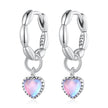 S925 Sterling Silver Earrings with Transparent Glass for Women