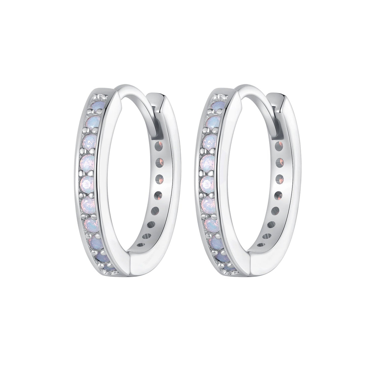925 Sterling Silver Opal Earrings for Women