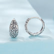 925 Sterling Silver Oxidized Silver Earrings 1.2*0.6cm for Women